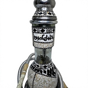 Auténtica Cachimba Egipcia Khalil Maamoon Hecha a Mano - Enfriador de Hielo Sadaf de 2 Niveles, 40 Pulgadas (101.6 cm), Juego Completo - Product Image 6