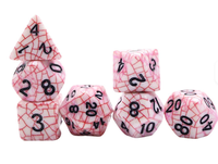 Ensemble de dés polyédriques en acrylique faits à la main, 7 pièces, pour les jeux de rôle sur table DND