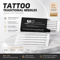 Aiguilles de tatouage jetables traditionnelles Molong Tattoo Supply, aiguilles de qualité supérieure, personnalisables, marque MO.