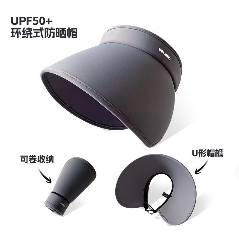Wrap-around fisherman's hat - dark gray
