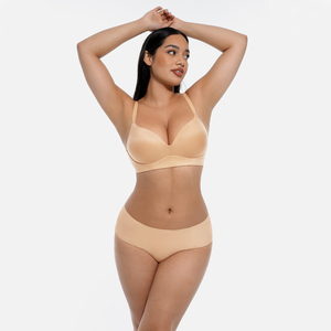 Hexin Bra bralet wanita, desain unik satu potong bernapas tanpa kelim Push up cakupan Demi Bra untuk wanita - Product Image 2