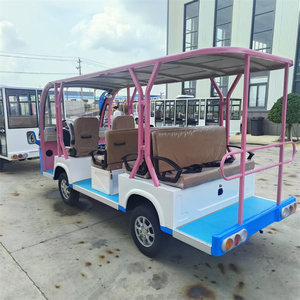 รถบัสไฟฟ้าท่องเที่ยวแบบกำหนดเองสำหรับนักท่องเที่ยว 14 ที่นั่ง รุ่นโรงงานที่ 14 ระยะทางวิ่ง 101-200 กม. มอเตอร์ 5-7.5 กิโลวัตต์ แบตเตอรี่ 72 โวลต์ - Product Image 4
