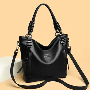 Top-handle Bag High Quality Leather Sac A Main Casual Design Handbag Purse 2024 Trend Large Capacity Genuine Tote Shoulder Bags