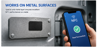 Étiquette NFC anti-métal personnalisée en gros NTAG213 NTAG215 NTAG216 RFID pour équipement de suivi d'actifs durable 13,56 MHz