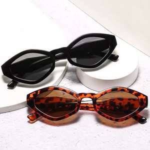 Gafas de Sol Retro Modernas con Diamantes, Unisex, Marco de PC, Protección UV385, Color Negro, Tipo 3, Estilo Hexagonal Octagonal - Product Image 1