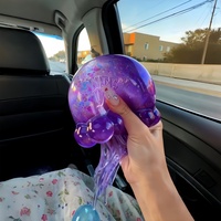 Jouet anti-stress unisexe en TPR super doux en forme de méduse/poulpe, à récupération lente, luminescent, pour le bain et le jeu des jeunes