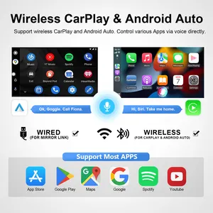 Système audio multimédia de voiture 9 pouces, Android 11 8core 1 + 16 go Ips Dsp pour 2din universel Android Gps 4G Wifi Radio stéréo