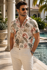 Camisa Hawaiana Personalizada para Hombre, con Estampado Digital, Manga Corta, Cuello Regular, Transpirable, Ecológica, Informal, para Verano - Product Image 4