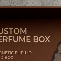 Scatola Regalo Premium Personalizzata per Colonia Marrone e Scatola Magnetica per Presentazione Profumo con Scatola in Carta Profumata per Confezione Profumo