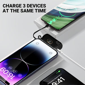 2 in 1 Mini LED Display Powerbank 5000MAh Power Bank Station Mini Small Portable Power Bank for Phone <b>Charge</b> Type <b>c</b> Charger - Product Image 5