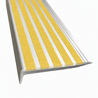 Profilés de nez de marche en aluminium durable pour escaliers, protection antidérapante des bords, bande métallique pour marches et couloirs d'escalier
