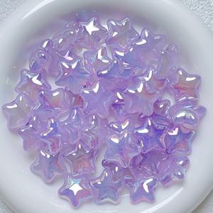 Offre Spéciale UV galvanoplastie couleur gelée Mini pentagramme perles acryliques en vrac accessoires de bijoux à bricoler soi-même - Product Image 4