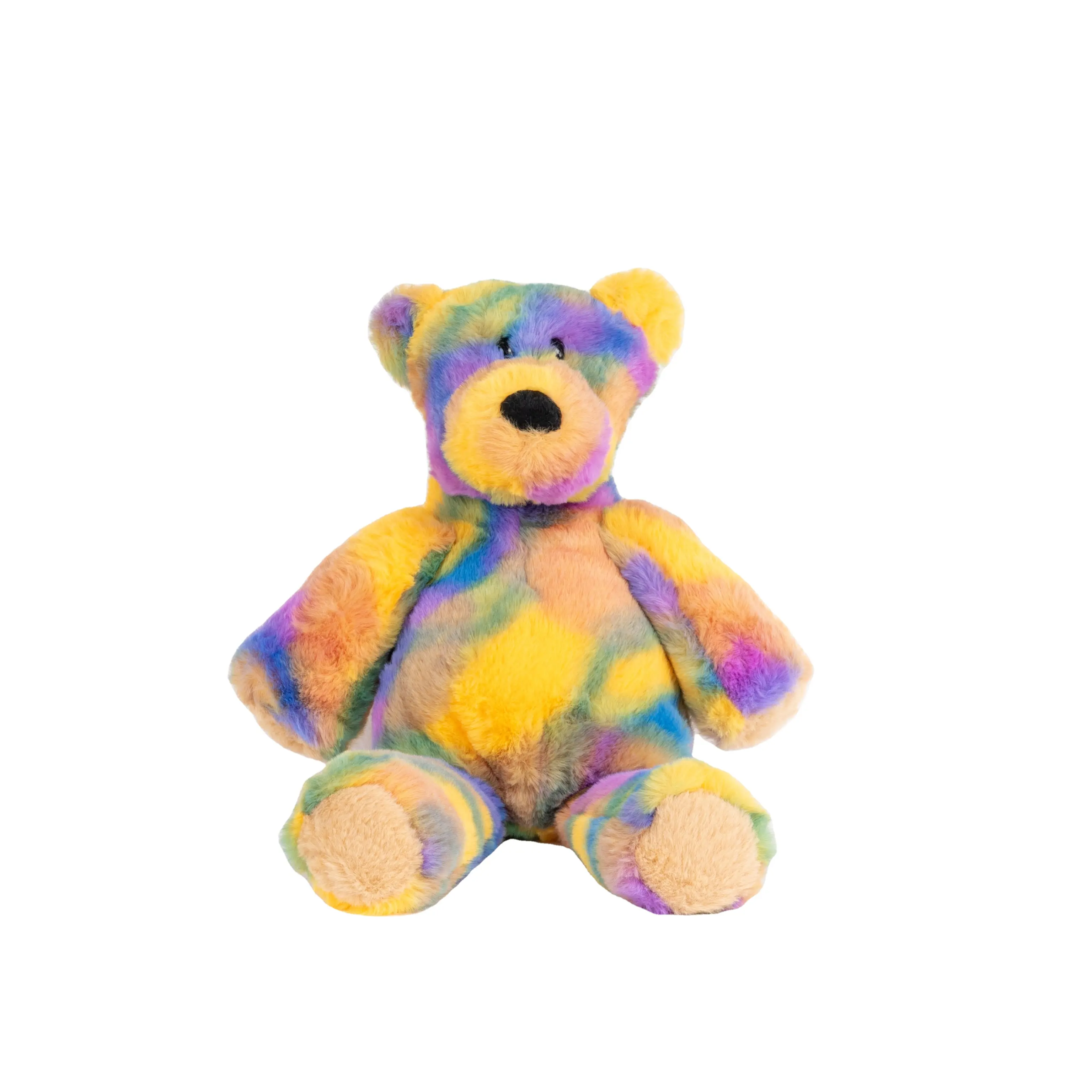 Customized Tie-dye Rainbow Colorful Teddy Bear Cartoon Stuffed Animal Plush Toy Instagram Style Fashion