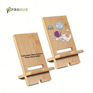 Handcrafted Bamboo Smartphone Stand | Sustainable Office <b>Desk</b> Accessory | Custom Logo Printing for Corporate Gifts - Product Image 1