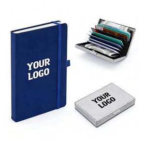 Wholesale Gift Promotion Multi Color A6 A5 Pu Business Hardcover <b>Journal</b> Leather Cover Custom Logo Notebook with Pen Holder - Product Image 1