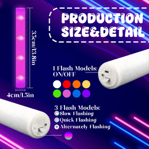 Bâtons lumineux LED <span class=keywords><strong>en</strong></span> mousse pour fêtes, 30-200 pièces, 3 modes RGB, bâtons lumineux qui brillent dans le noir - Product Image 6