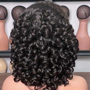 Perruque Lace 13x4 à Raie Centrale en Cheveux Humains, Ondulations Fashion, Boucles Egg Roll et Spring Curly, 16 Pouces, Tendance et Bestseller - Product Image 4
