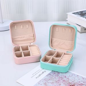 Luxury Custom logo Mini ABS Material Cross Pattern <strong>Jewelry</strong> <strong>Box</strong> Ring Earring Necklace Storage <strong>Box</strong> Travel <strong>Jewelry</strong> Storage <strong>Box</strong> - Product Image 3