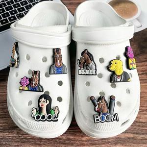 HY vente en gros décorations de boom de dessin animé chaussures en PVC souple boucle accessoires en caoutchouc <span class=keywords><strong>Bojack</strong></span> cavalier breloques de chaussures pour breloques de sabot - Product Image 2