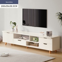 Ensemble de meubles TV modernes minimalistes nordiques avec pieds en bois massif, table basse multifonctionnelle pour chambre à coucher, salon, meubles de maison