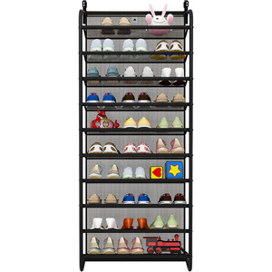 Household <strong>Wall</strong> Mounted <strong>Shoe</strong> Storage <strong>Rack</strong> Multiple-layer <strong>Rack</strong> Over <strong>the</strong> Door <strong>Shoe</strong> Organizer Display Shelf - Product Image 1