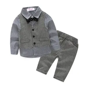 婴儿用品供应商进口中国婴儿学步服装背心衬衫和长裤套装热销市场