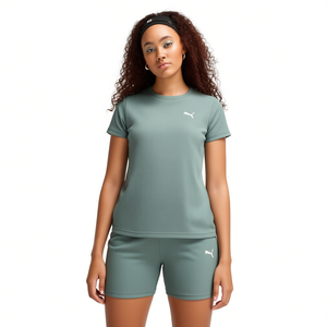 Pantalones Cortos Deportivos Puma para Mujer, Color Verde, Corte Ajustado - Product Image 3