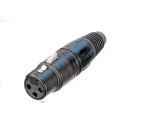 Neutrik Style 3-Pin Female Plug XLR Connector All Black