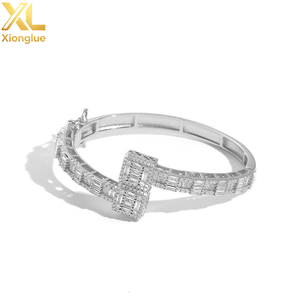 Pulsera de Moda Europea y Americana, Estilo Hip-hop Rap, con Circonitas, Metal Pesado, de 7 y 8 Pulgadas - Product Image 1