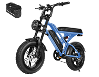 Vélo de montagne électrique tout-terrain 48V à pneus larges, haute puissance 500W, cadre robuste, 7 vitesses, personnalisé en usine (OEM/ODM)