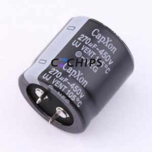 UJ271M450O300AP4 Snap-in Aluminum Electrolytic Capacitor Through hole Component (THT),D30xL30mm - Product Image 1