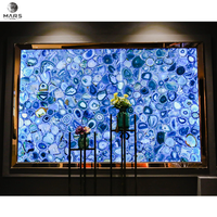 Azulejo de ágata azul de piedras preciosas brasileñas para iluminación trasera, accesorio de pared retroiluminado
