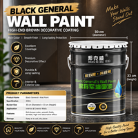 Peinture murale décorative intérieure noir profond, haute couvrance, à base d'eau, pour la décoration intérieure résidentielle et commerciale