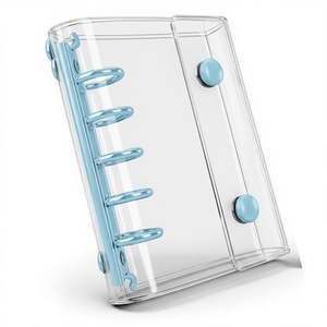 Carpeta Organizadora de Efectivo y Planificador Mini A7 de PVC Transparente con 3 Anillas, Personalizable con Logotipo, <span class=keywords><strong>para</strong></span> Oficina y Negocios, Estilo Macaron, Venta al por Mayor - Product Image 6