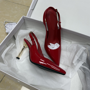Nuevos Zapatos de Tacón Alto para Mujer de Alta Calidad, Zapatos Müller de Tacón de Aguja en Punta con Correa de un Botón, Sandalias de Mujer - Product Image 4