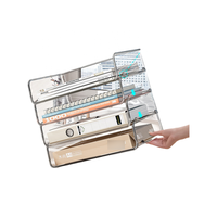 Caja de Almacenamiento de Documentos Apilable de PET Transparente, Tamaño A4, Moldeada por Inyección, para Oficina, Hogar, Hospital, Almacenamiento de Escritorio