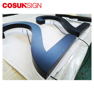 Edelstahl Glow In <span class=keywords><strong>The</strong></span> Dark Leuchtet Metall Solar Led Haus Anzahl Platte Zeichen - Product Image 5