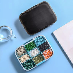 Pill <b>Box</b> Organizer Multi Grids Large Capacity Medicine Case Tablet <b>Storage</b> Travel Dispenser Safe Portable ABS <b>Material</b> Health - Product Image 3