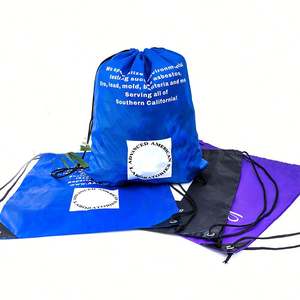 Bundle Pocket Pull Rope Backpack Light and Easy Outdoor Travel Sports Fitness Drawstring Polyester <b>Bag</b> - Product Image 1