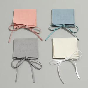 EleQeen EQ007 Custom Logo Handmade Lightweight Modern Butterfly Microfiber Portable Jewelry Packaging Pouch Bags <b>Clip</b> Closure - Product Image 2