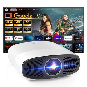 Projecteur LCD intelligent <span class=keywords><strong>Q7</strong></span> pour cinéma maison, prise en charge 4K, mise au point automatique, correction trapézoïdale, portable, Android 9, 600 ANSI Lumens, haut-parleurs 10W*2 | - Product Image 1