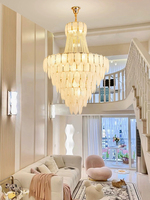 Lustre moderne en cristal de grande taille, métal doré, luminaire rond E27, lampe de plafond pour salle à manger, salon
