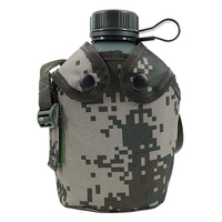Cantine à eau en aluminium tactique portable et étui de ceinture en nylon renforcé Autre équipement de camping Bouilloire à eau de voyage