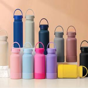 Vente en gros de multiples tasses thermos personnalisées en acier inoxydable avec poignée portable bouteille d'eau promotionnelle pour boisson avec paille - Product Image 6