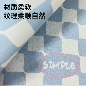 Tapis de cuisine rectangulaire en polyester absorbant à motif carreaux Dopamine pour évier et comptoir - Product Image 2