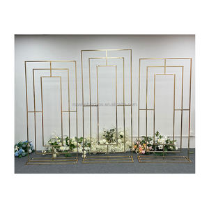 Arco de boda de alta calidad, soporte de fondo, barras <span class=keywords><strong>paralelas</strong></span> geométricas, estante de arco de hierro hexagonal, fondo, decoración de escenario de boda - Product Image 3