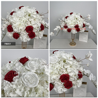 Roses en soie, centres de table pour mariage, décorations de table, arrangements floraux, boules de fleurs pour table, fleurs artificielles
