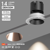 Fabricant de spots encastrés LED sans cadre anti-éblouissement OEM ODM personnalisés, haute efficacité 110-120lm/W, pour plafond intérieur
