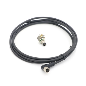 Cabo Pigtail M8 Fêmea de 90 Graus com Uma Ponta para Coleta de Dados - Product Image 1