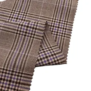 Tissu d'uniforme de professeur d'école tissu à carreaux tissu superbes fibres recyclées